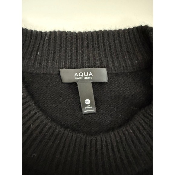 NEW Aqua Cashmere Sweater Women's XXL 100% Cashmere Soft Star Black - Picture 3 of 9